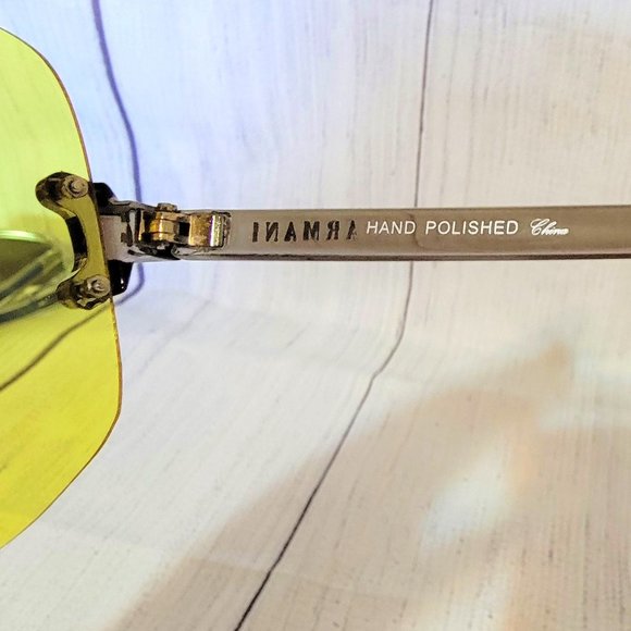 Armani RP7128MX 60/15-135 Chrome/Yellow Lenses Sunglasses - Picture 6 of 6